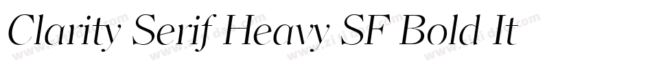 Clarity Serif Heavy SF Bold Italic字体转换